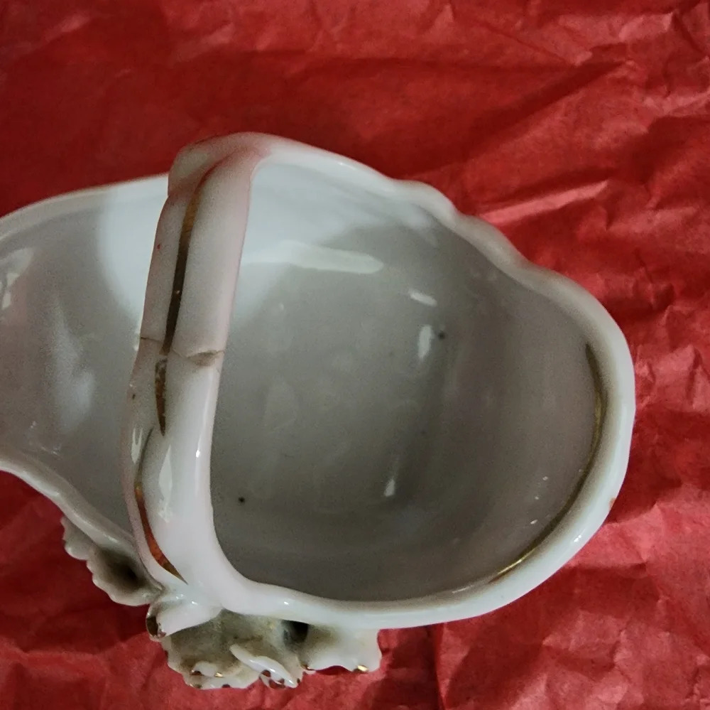 🧺 🌹 Mini basket ceramic decor item - Picture 4 of 7